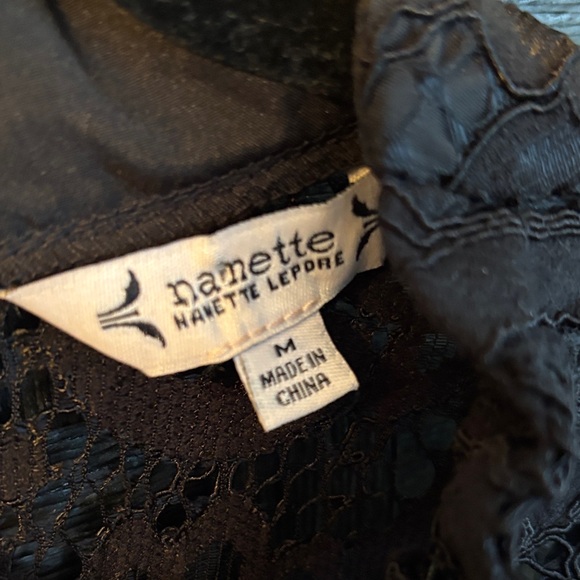 Nanette Lepore Elegant Black Lace Sleeveless Blouse - Picture 8 of 11